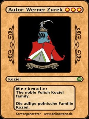 cover image of The noble Polish Koziel family. Die adlige polnische Familie Koziel.